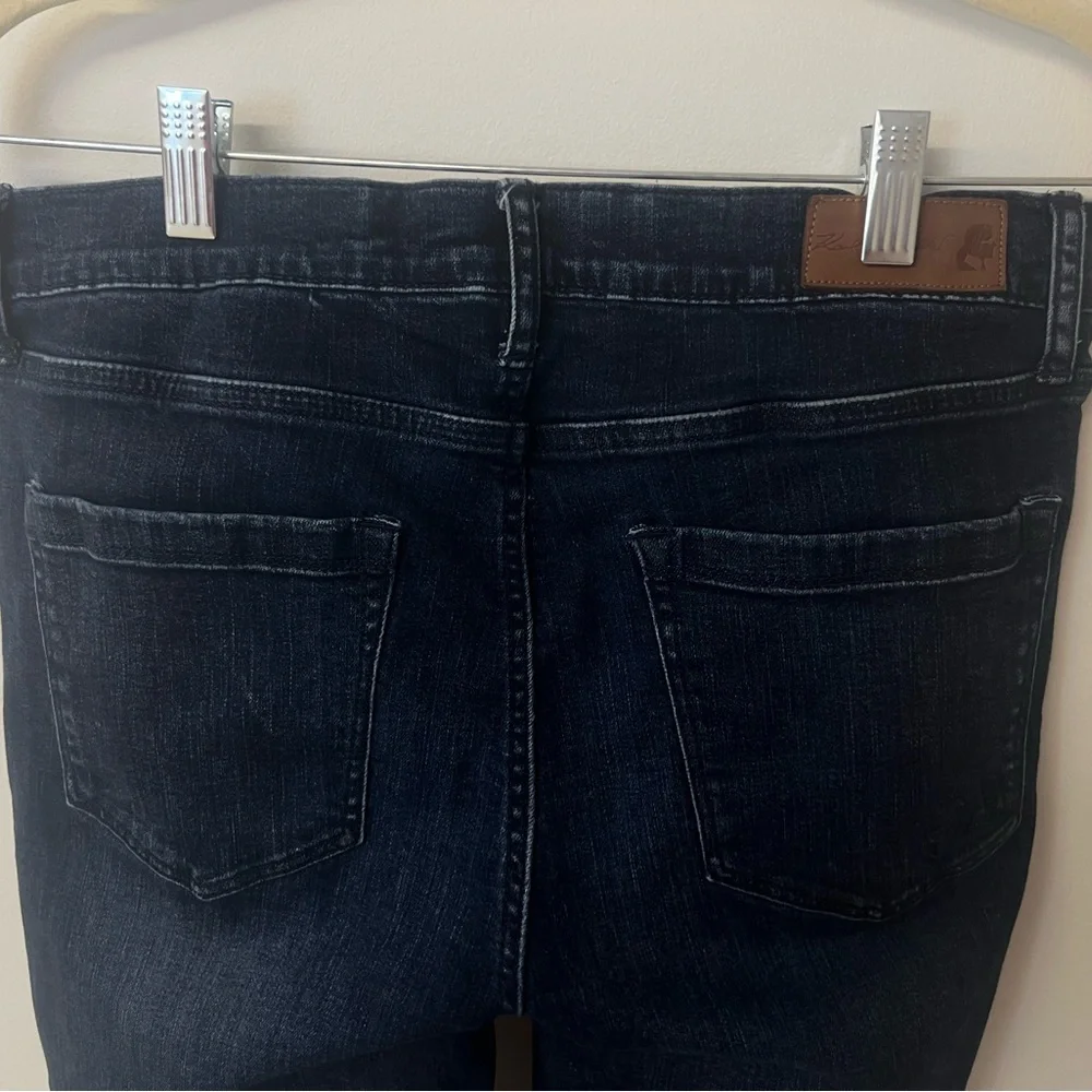 Karl Lagerfeld Paris Skinny Leg Fringe Women's Cropped Jeans Sz 10 - Picture 7 of 10